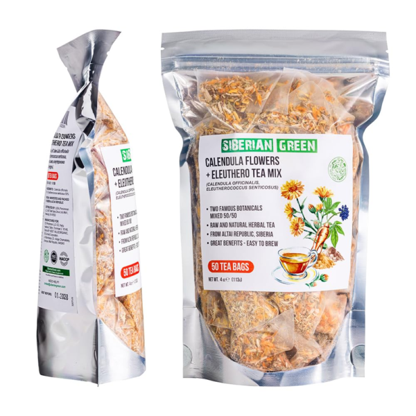 Ginseng Root and Calendula Flower Tea Bags