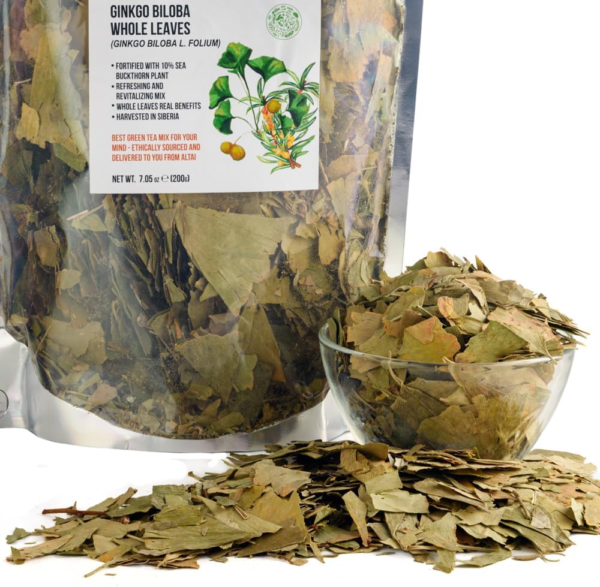 Premium Ginkgo Biloba Leaves with Sea Buckthorn