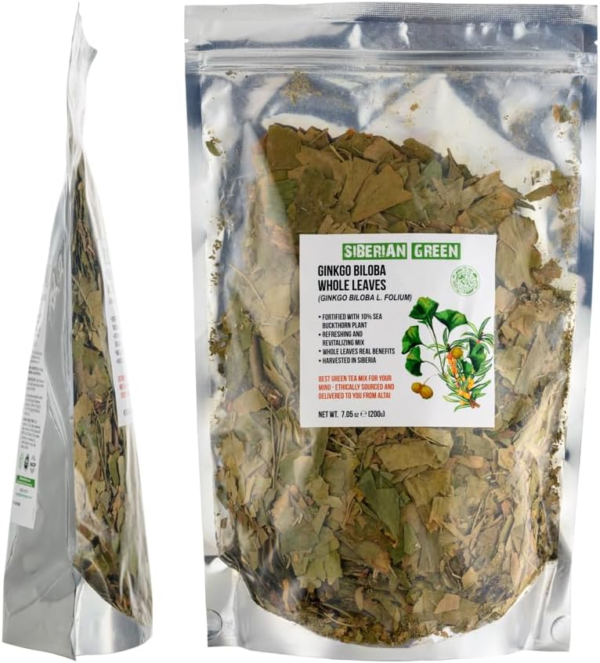 Premium Ginkgo Biloba Leaves with Sea Buckthorn