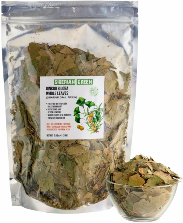 Premium Ginkgo Biloba Leaves with Sea Buckthorn