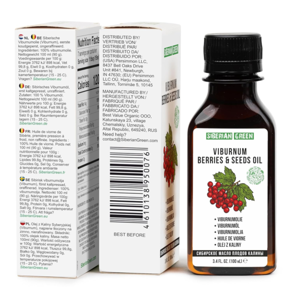 Siberian Viburnum Kalyna Seeds and Berries Oil