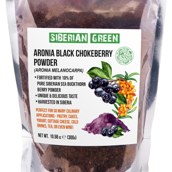 Siberian Aronia Black Chokeberry Dried Berries Powder Tea 300g (10.58oz)