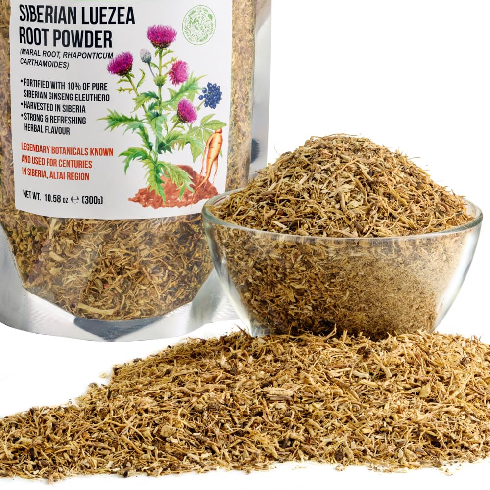 Maral Leuzea Root with Eleuthero Siberian Ginseng - 100% Natural Powder