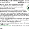 Cream-Gel “Badger Fat” Siberian Warming with Eucalyptus, Mint Essential Oils, Red Pepper 100ml