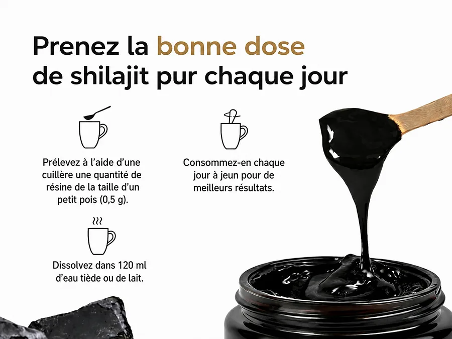 Résine de shilajit pure et authentique